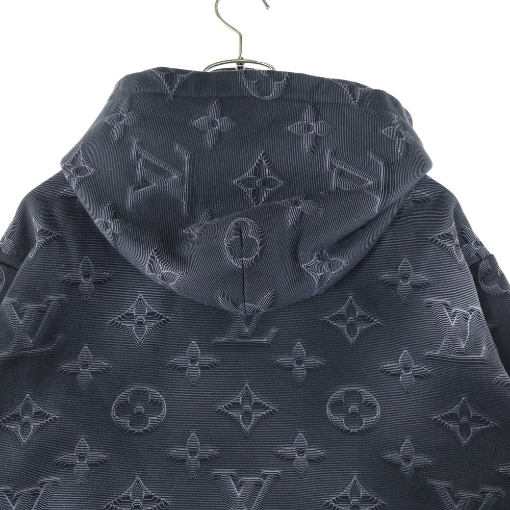 LOUIS VUITTON(ルイヴィトン) 21SS 3Dモノグラム プルオーバーフーディ パーカー ブラック RM211M IHN HKY24W