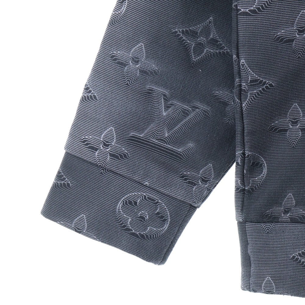 LOUIS VUITTON(ルイヴィトン) 21SS 3Dモノグラム プルオーバーフーディ パーカー ブラック RM211M IHN HKY24W