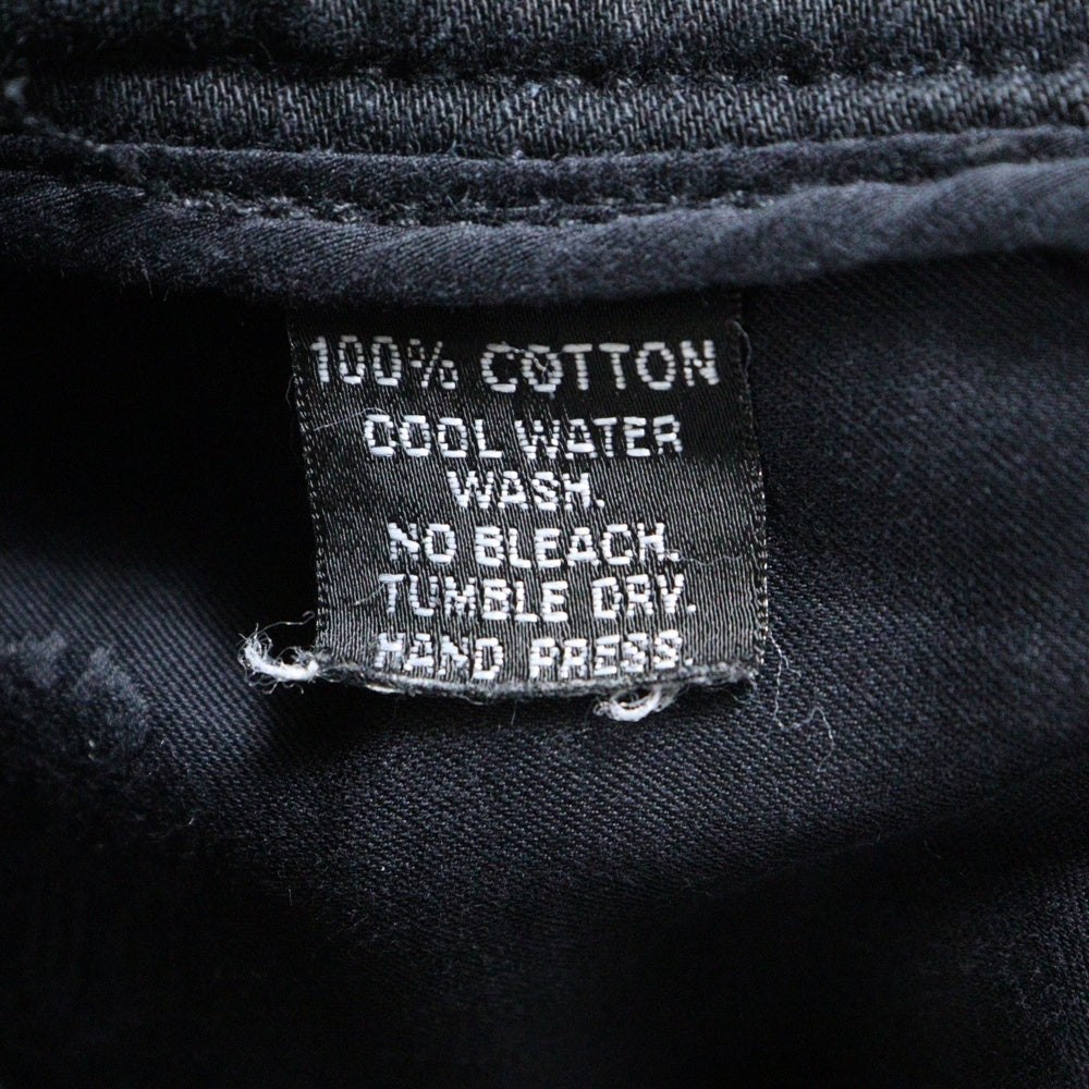 CHROME HEARTS(クロムハーツ) DNM PANTS CRS BTN 裾ジップフレアニーステッチデニムパンツ ブラック/シルバー
