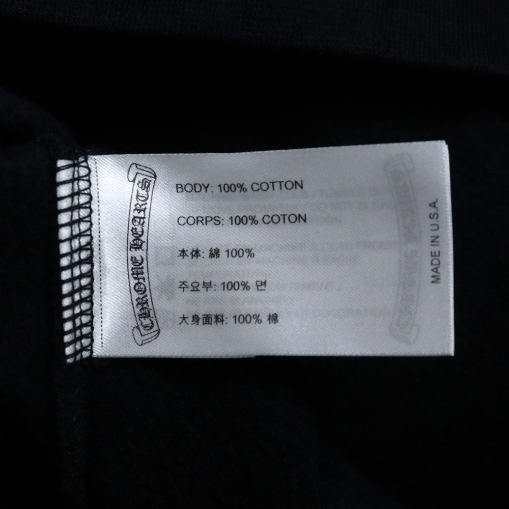 CHROME HEARTS(クロムハーツ) SWTSHRT HD PLVR LTD ホノルル限定バックホースシュープリント プルオーバーフーディ パーカー ブラック