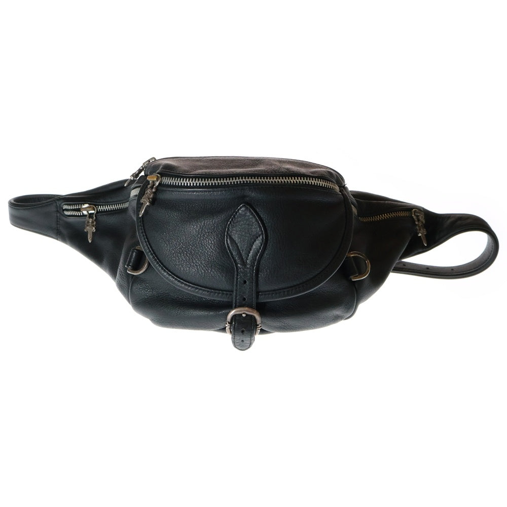 CHROME HEARTS(クロムハーツ) #1 SNAT PACK スナットパック ダガージップ ガンスリンガーベルト レザーウエストバッグ ブラック BCA378