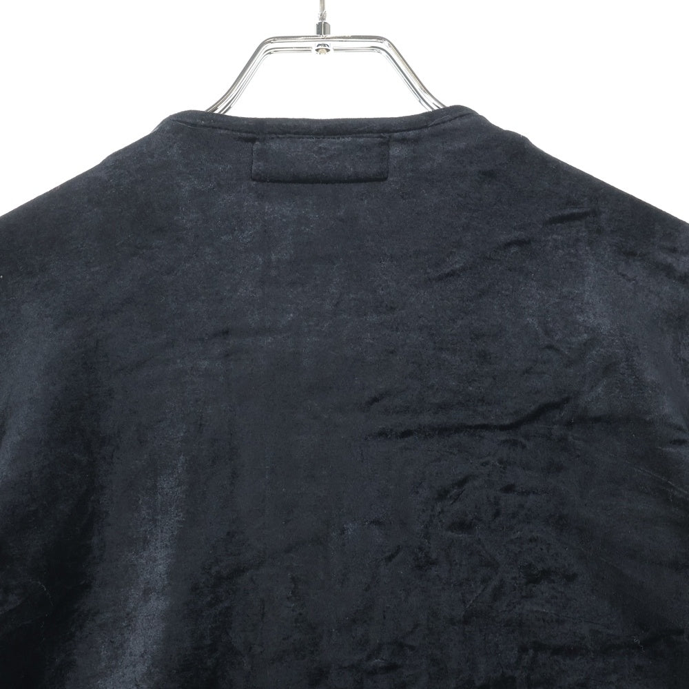 Yohji Yamamoto(ヨウジヤマモト) ノーカラー ベロアWジップジャケット ブラック レディース