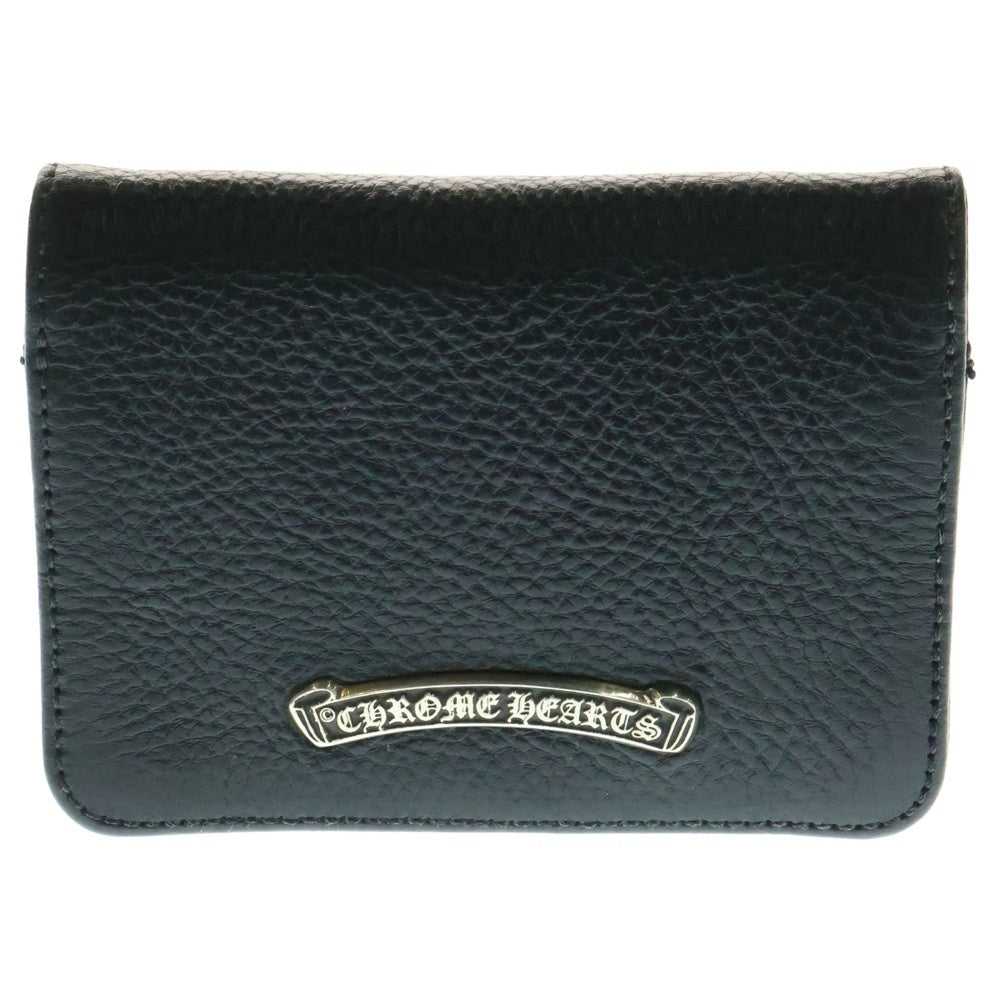 CHROME HEARTS(クロムハーツ) CRD CSE3PKTWDV1 アーチロゴプレート3ポケットレザーカードケース ブラック