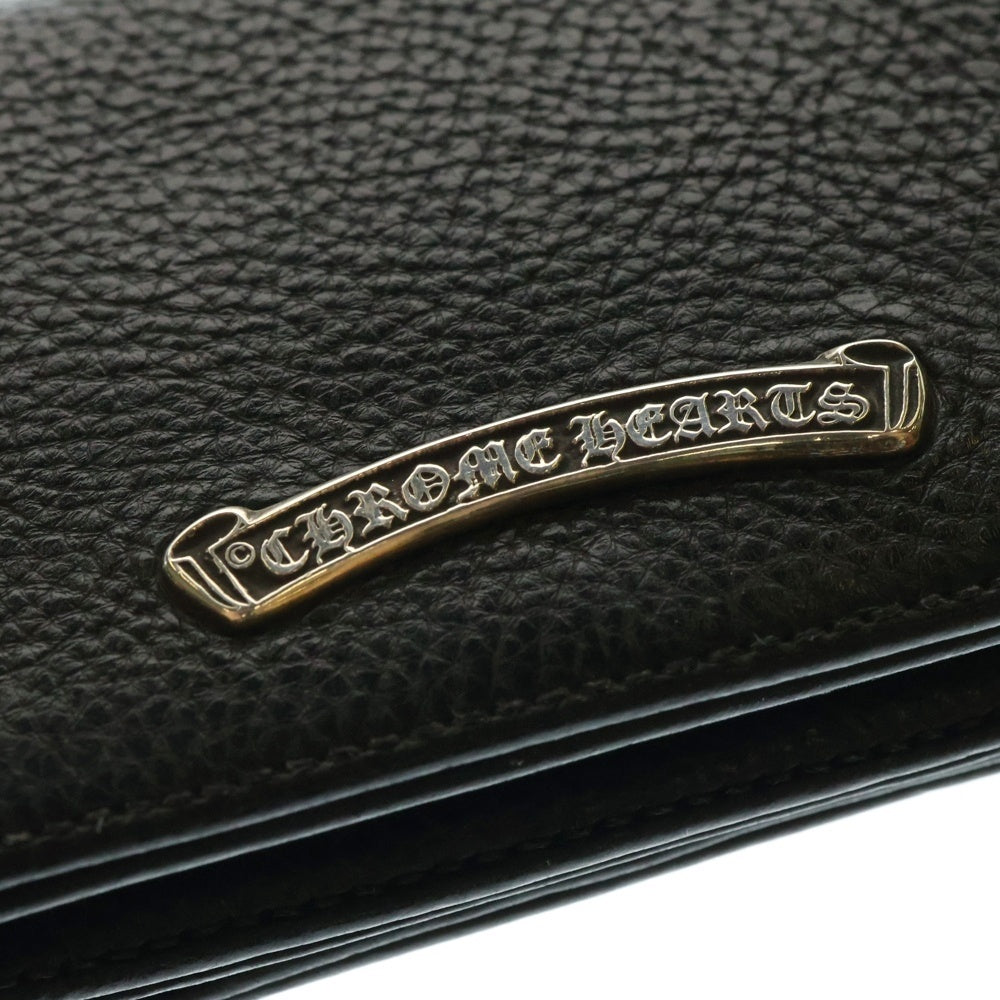 CHROME HEARTS(クロムハーツ) CRD CSE3PKTWDV1 アーチロゴプレート3ポケットレザーカードケース ブラック