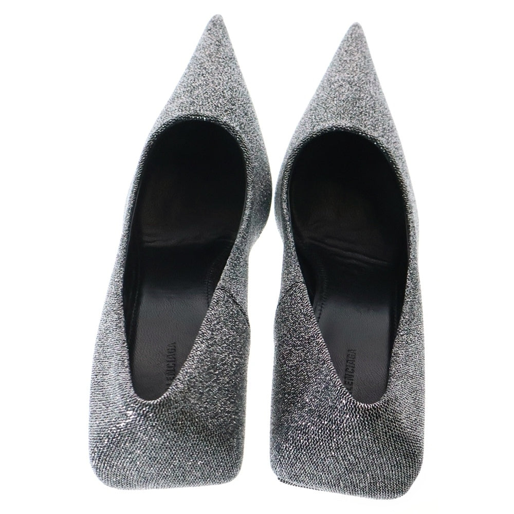 BALENCIAGA(バレンシアガ) メタリック ナイフトゥ ヒール パンプス レディース シルバー 572887