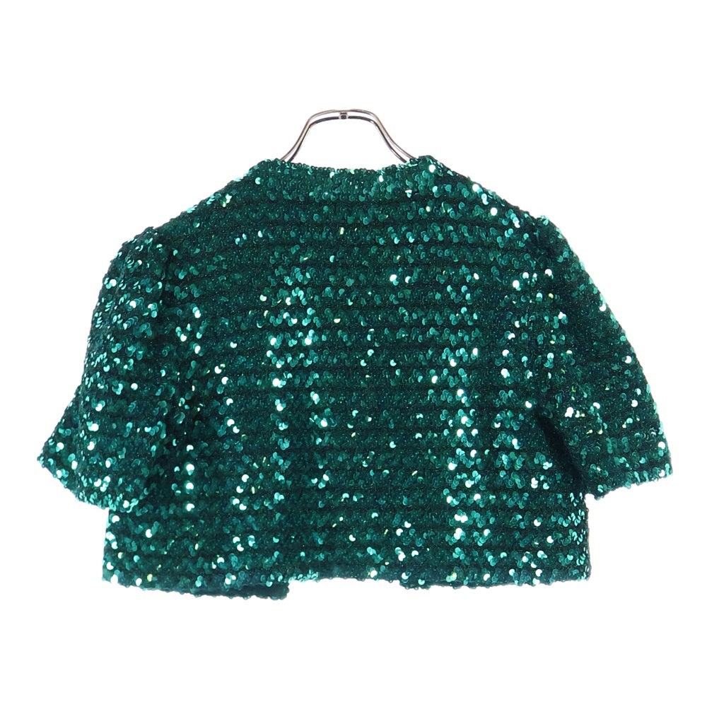 GUCCI(グッチ) Metallic Sequin Jacket 653449 XKBTI メタリック スパンコールショートジャケット レディース グリーン