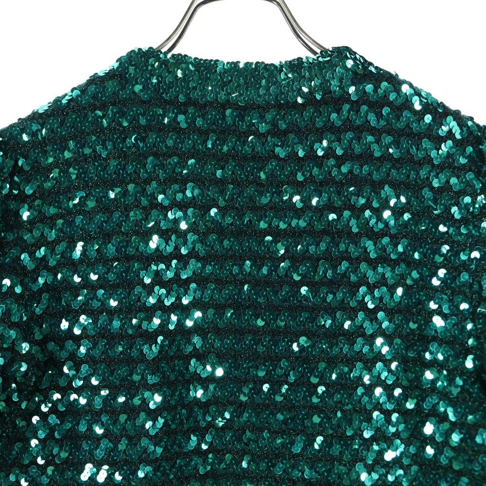 GUCCI(グッチ) Metallic Sequin Jacket 653449 XKBTI メタリック スパンコールショートジャケット レディース グリーン