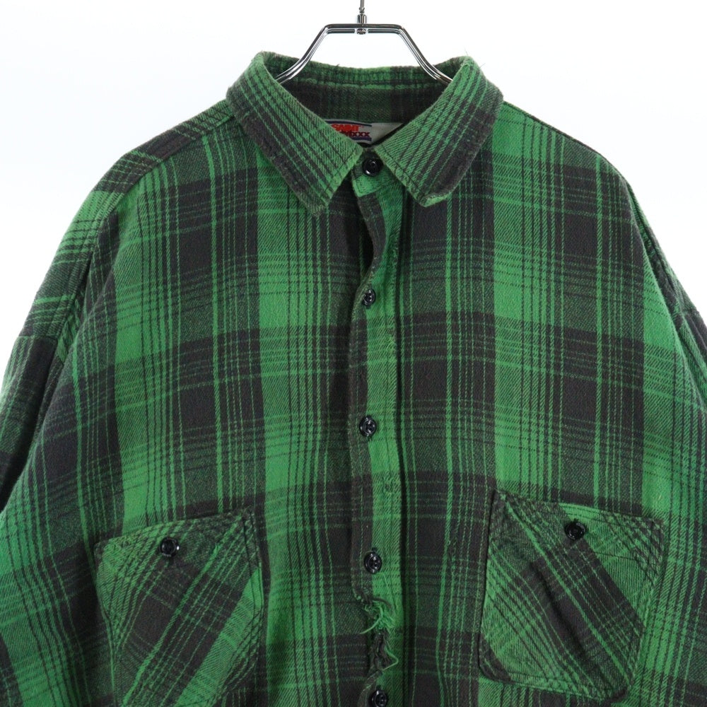 SAINT MICHAEL(セントマイケル) 24SS FRNL CHECKSHIRTS チェックシャツ 長袖シャツ グリーン SM-YS8-0000-024