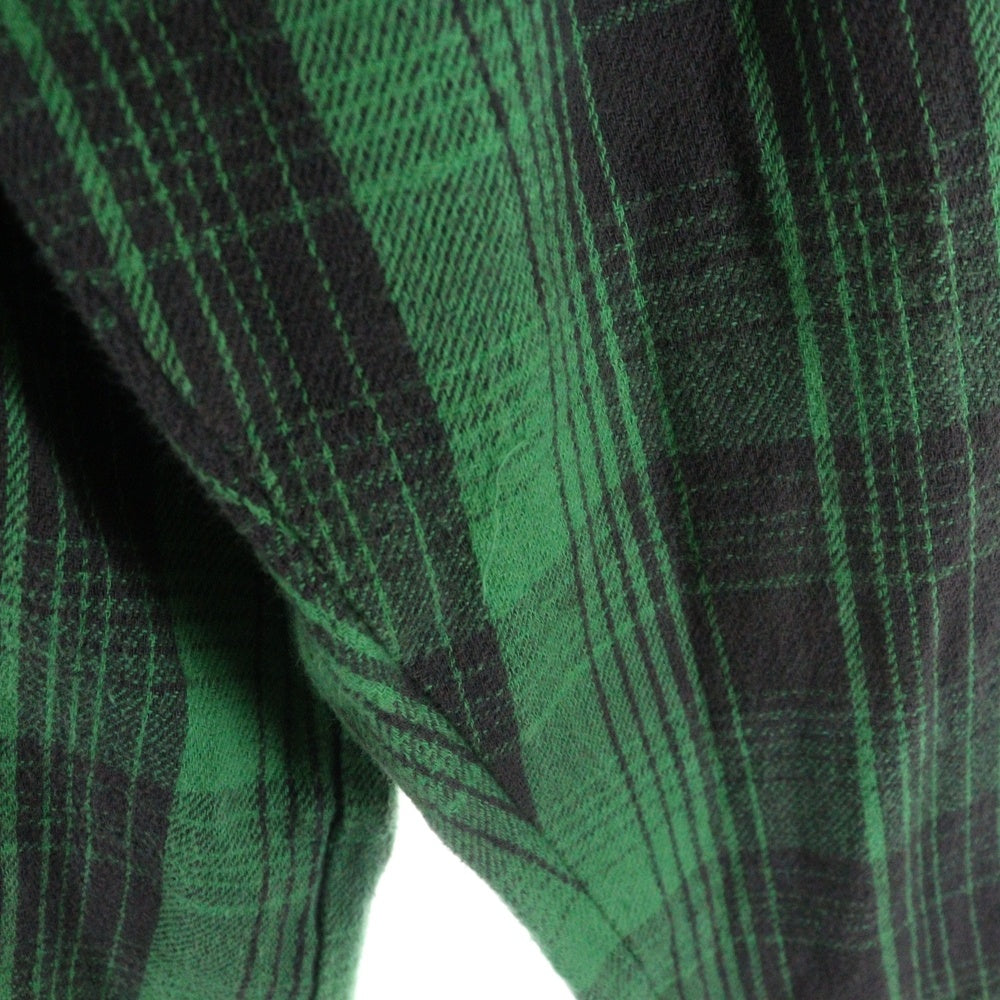 SAINT MICHAEL(セントマイケル) 24SS FRNL CHECKSHIRTS チェックシャツ 長袖シャツ グリーン SM-YS8-0000-024