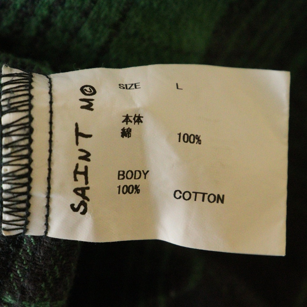 SAINT MICHAEL(セントマイケル) 24SS FRNL CHECKSHIRTS チェックシャツ 長袖シャツ グリーン SM-YS8-0000-024