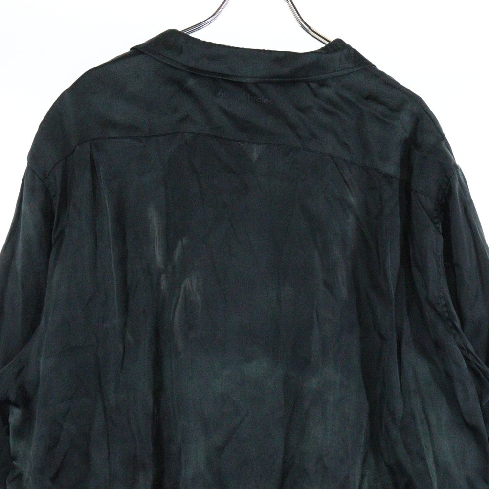 Acne Studios(アクネ ストゥディオズ) プリントボタンアップシャツ 長袖シャツ ブラック FN-MN-SHIR000850