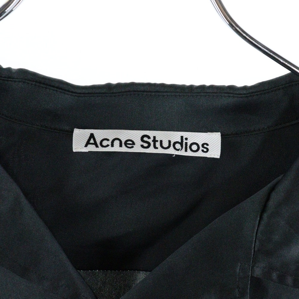 Acne Studios(アクネ ストゥディオズ) プリントボタンアップシャツ 長袖シャツ ブラック FN-MN-SHIR000850