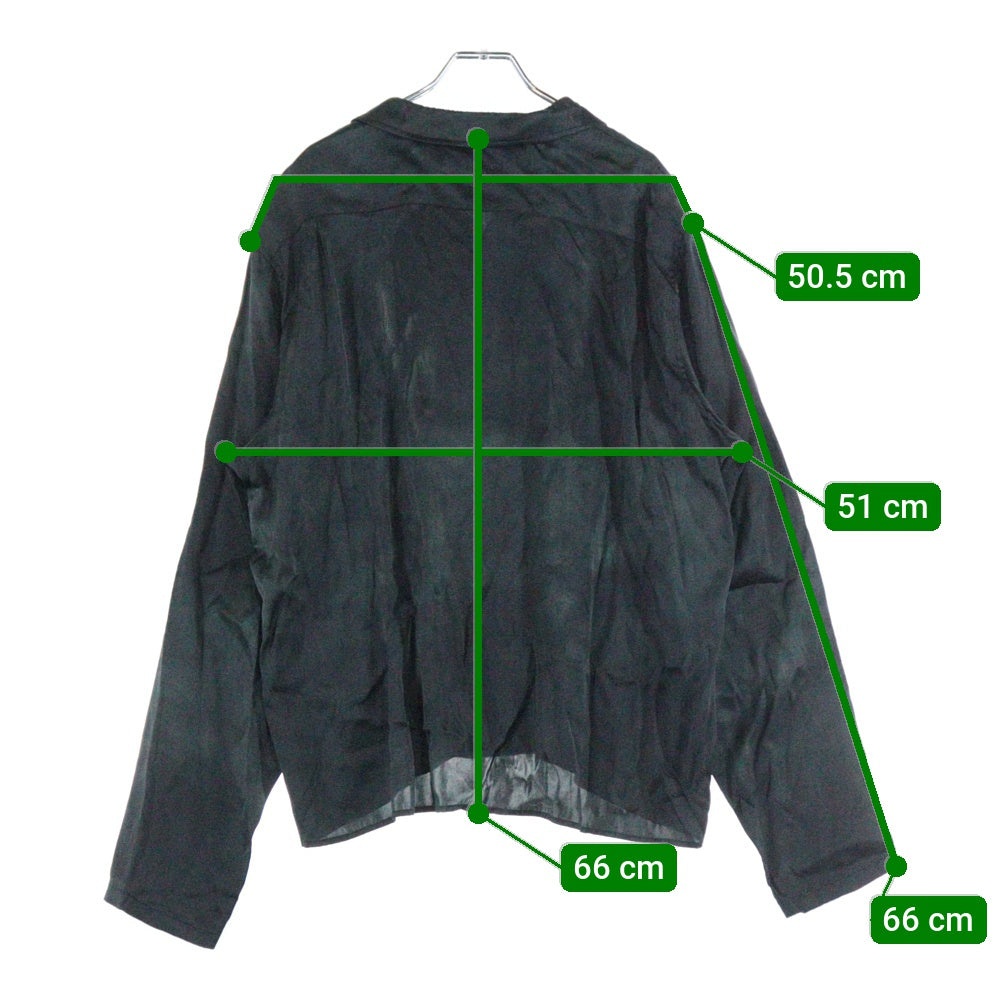 Acne Studios(アクネ ストゥディオズ) プリントボタンアップシャツ 長袖シャツ ブラック FN-MN-SHIR000850