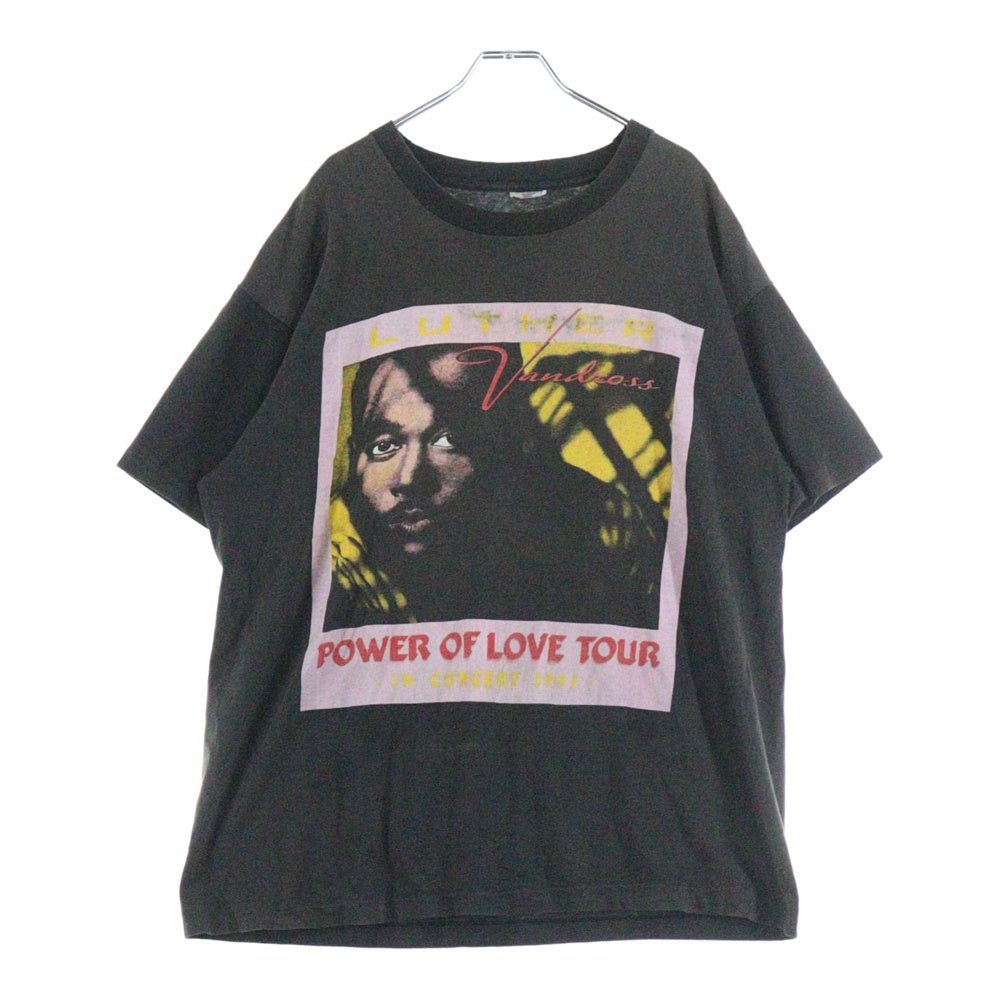 VINTAGE(ヴィンテージ) 90's Luther Vandross Power Of Love ルーサーヴァンドロス プリントTシャツ 半袖カットソー ブラック