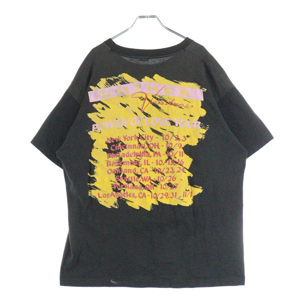 VINTAGE(ヴィンテージ) 90's Luther Vandross Power Of Love ルーサーヴァンドロス プリントTシャツ 半袖カットソー ブラック