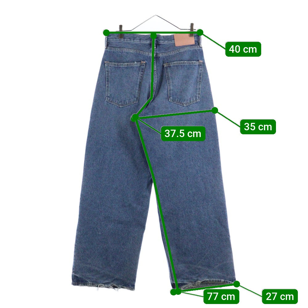 Acne Studios(アクネ ストゥディオズ) 1981 U VINTAGE BLUE コットン ワイドレッグ デニムパンツ ブルー C00087