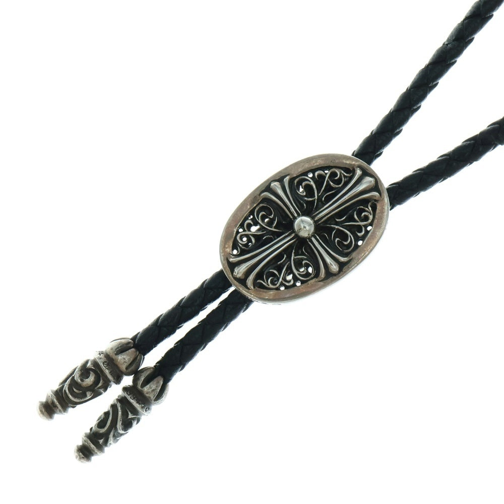 CHROME HEARTS(クロムハーツ) BOLOTIE OVALTINY タイニークラシックオーバルクロス ループタイ シルバー/ブラック BCA209