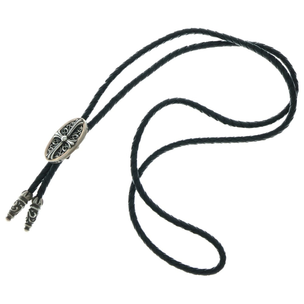 CHROME HEARTS(クロムハーツ) BOLOTIE OVALTINY タイニークラシックオーバルクロス ループタイ シルバー/ブラック BCA209