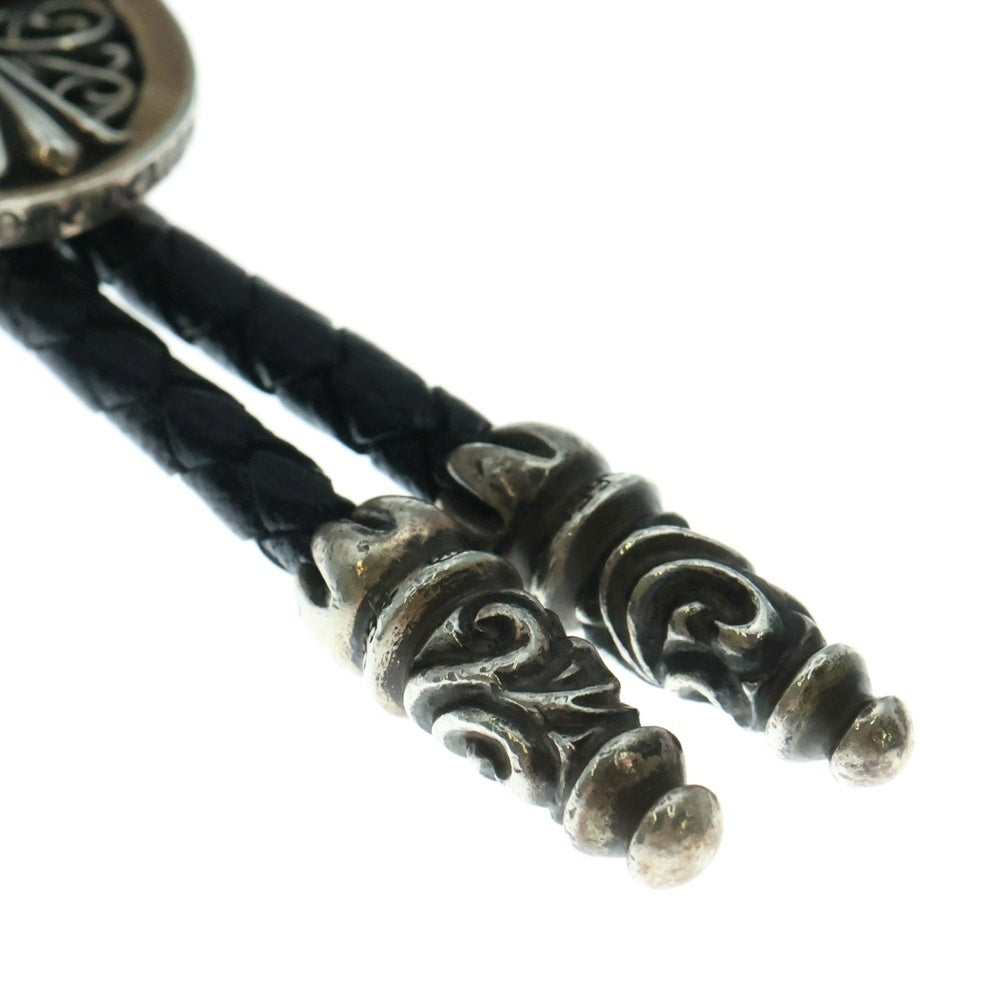 CHROME HEARTS(クロムハーツ) BOLOTIE OVALTINY タイニークラシックオーバルクロス ループタイ シルバー/ブラック BCA209