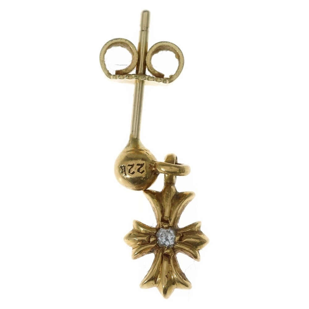 CHROME HEARTS(クロムハーツ) 22K TNY E CH PLS 1DIA タイニーE CHプラス ドロップピアス 1ダイヤ ゴールド BCA024