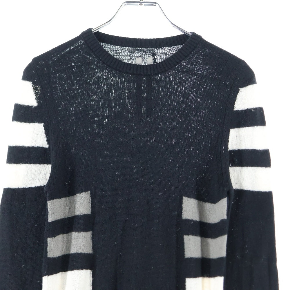 Rick Owens(リックオウエンス) 20SS クロップドボーダー切替ニットRP20S1624-KTG レディース