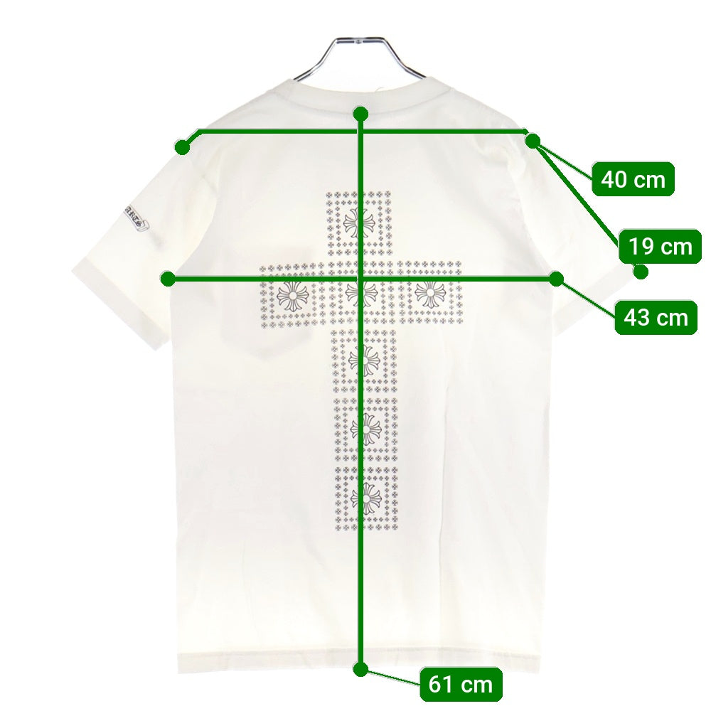 CHROME HEARTS(クロムハーツ) OLD Maribu Framed Cross Tee マリブ限定 フレームクロスプリント 半袖Tシャツ カットソー ホワイト