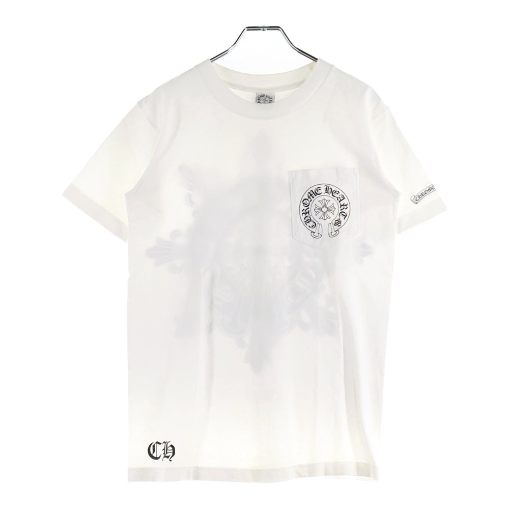 CHROME HEARTS(クロムハーツ) OLD オールドモデル バッククロスホースシュー ホースシュープリントポケット 半袖Tシャツ カットソー ホワイト