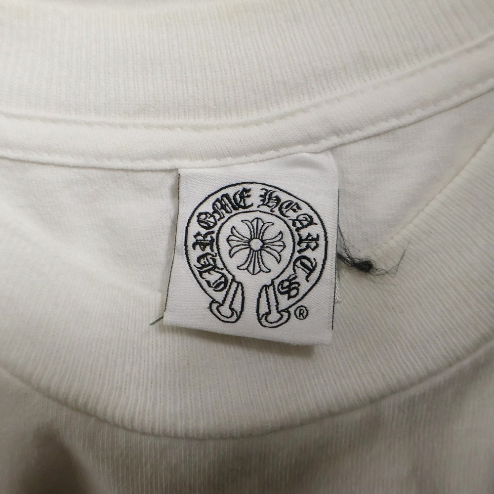 CHROME HEARTS(クロムハーツ) OLD オールドモデル バッククロスホースシュー ホースシュープリントポケット 半袖Tシャツ カットソー ホワイト
