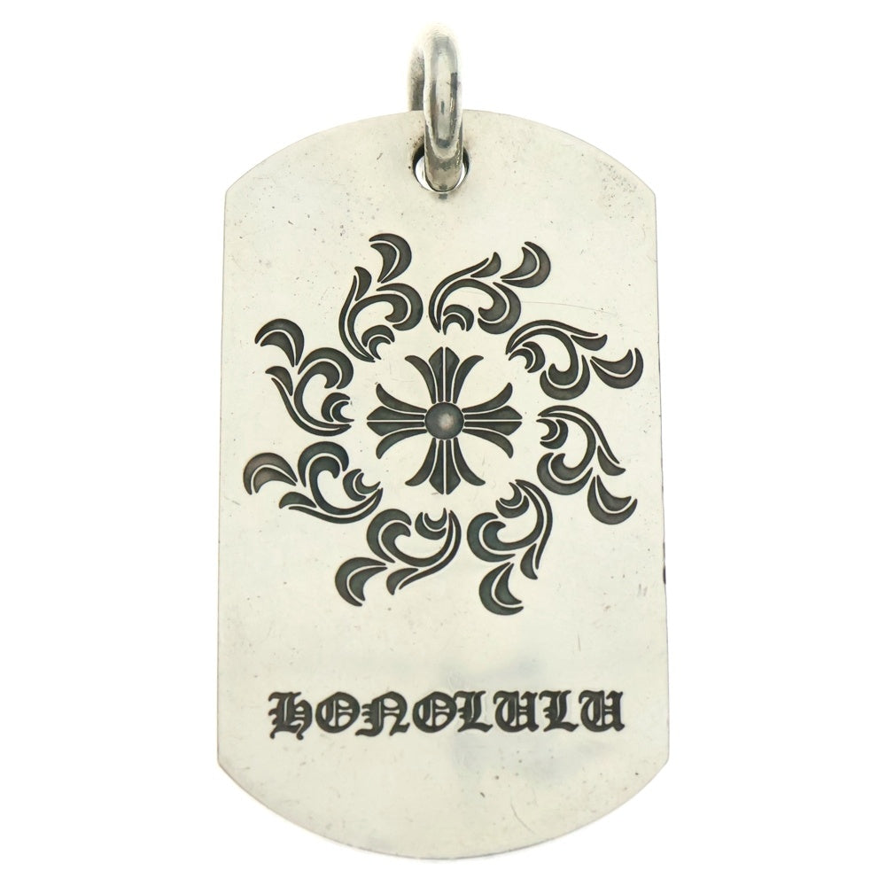 CHROME HEARTS(クロムハーツ) D TAG LRG LTD ホノルル限定 CHシャイン ラージドッグタグ ネックレストップ シルバー