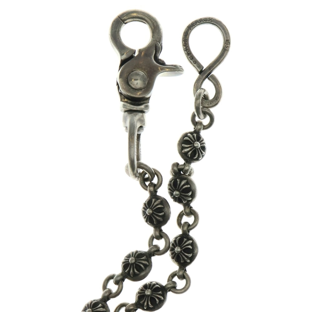 CHROME HEARTS(クロムハーツ) 2BALL LONG-S/1クリップロング#2クロスボール ウォレットチェーン シルバー BCA386