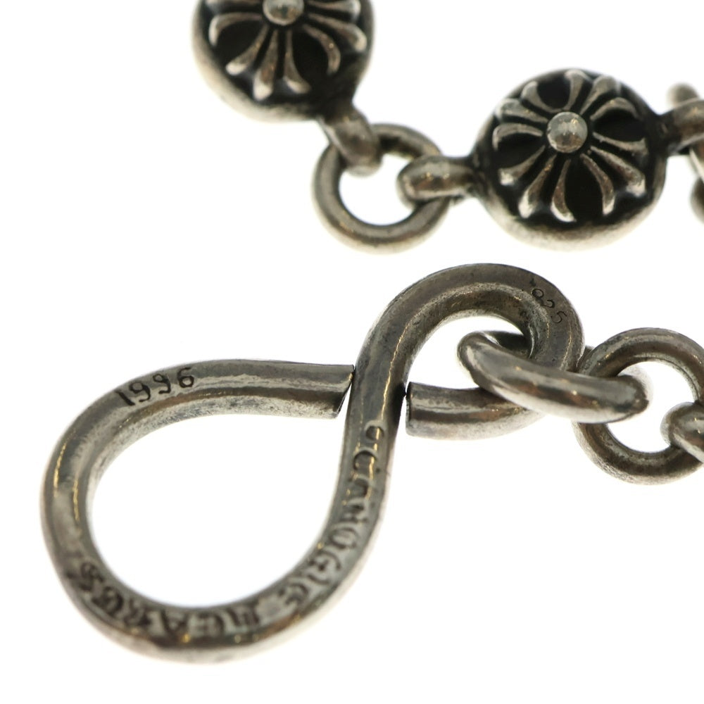 CHROME HEARTS(クロムハーツ) 2BALL LONG-S/1クリップロング#2クロスボール ウォレットチェーン シルバー BCA386