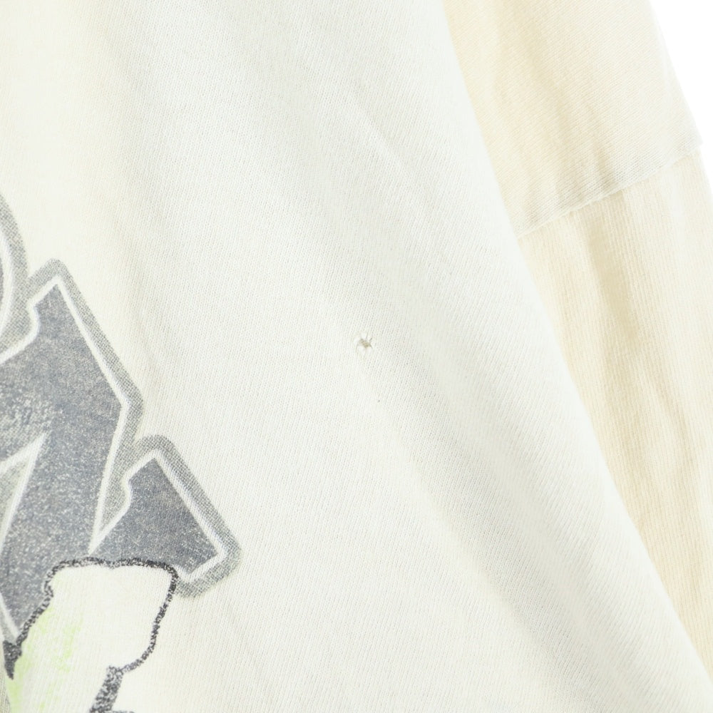 RRR123 RIVINGTON roi Rebis(リヴィントンロイレビス) FIN DU MONE LS TEE 両面グラフィックプリントTシャツ 長袖クルーネックカットソー アイボリー