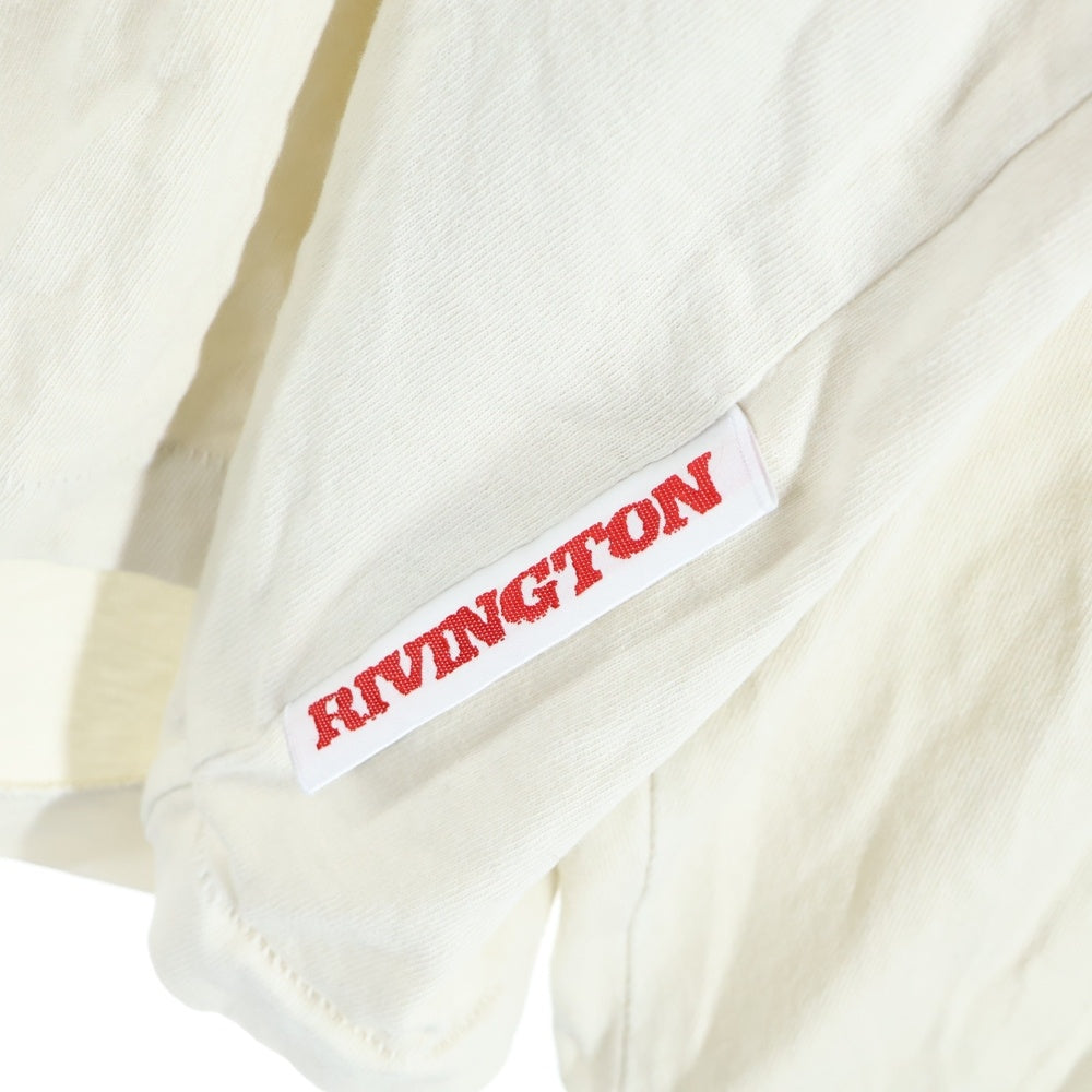 RRR123 RIVINGTON roi Rebis(リヴィントンロイレビス) FIN DU MONE LS TEE 両面グラフィックプリントTシャツ 長袖クルーネックカットソー アイボリー