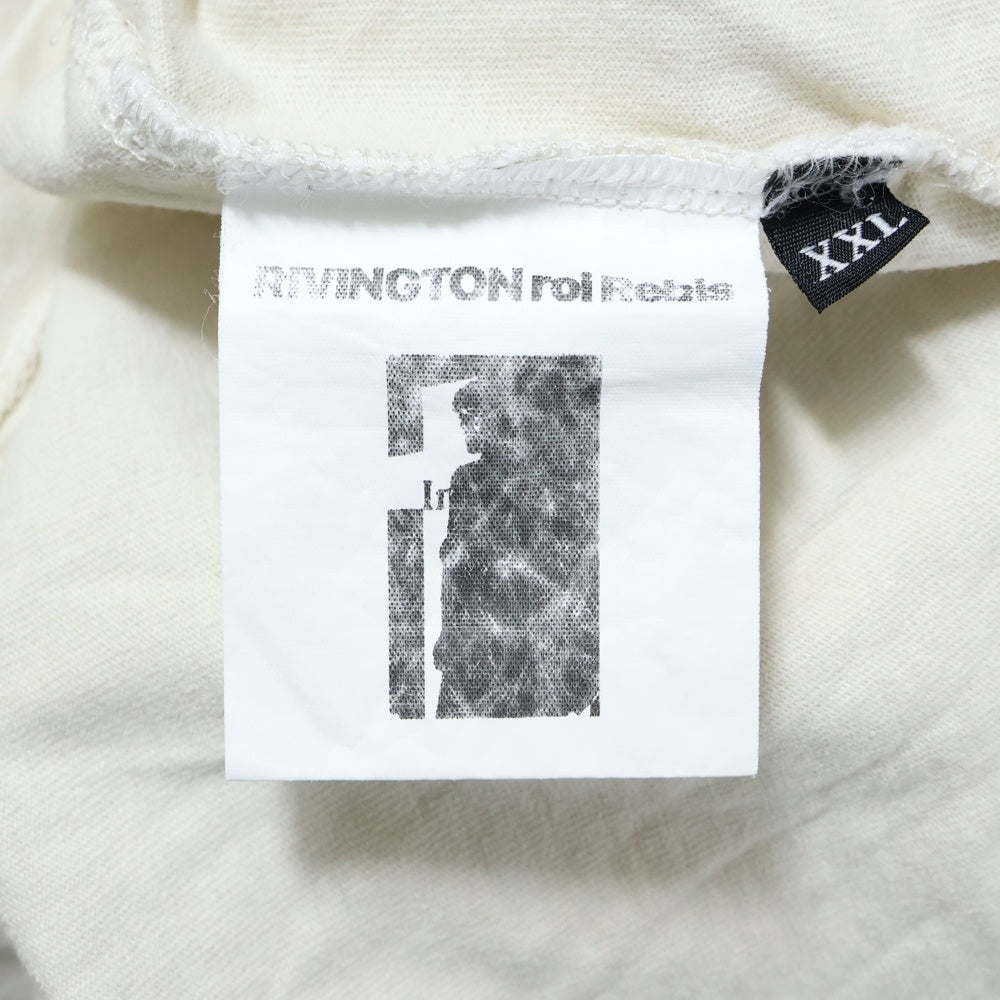 RRR123 RIVINGTON roi Rebis(リヴィントンロイレビス) FIN DU MONE LS TEE 両面グラフィックプリントTシャツ 長袖クルーネックカットソー アイボリー
