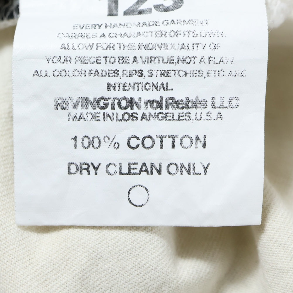 RRR123 RIVINGTON roi Rebis(リヴィントンロイレビス) FIN DU MONE LS TEE 両面グラフィックプリントTシャツ 長袖クルーネックカットソー アイボリー