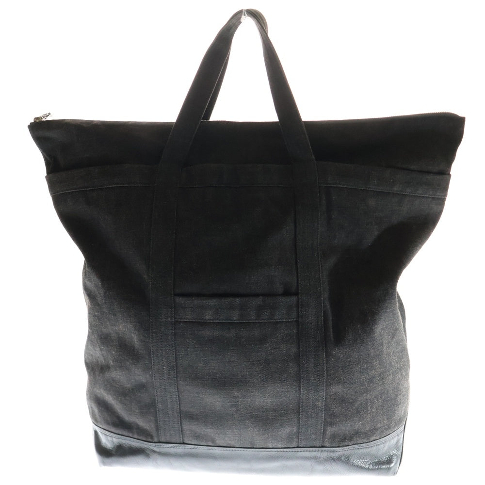 CHROME HEARTS(クロムハーツ) ×UNITED ARROWS 25周年 250個限定 クロスパッチ ダガージップ デニムトートバッグ ブラック