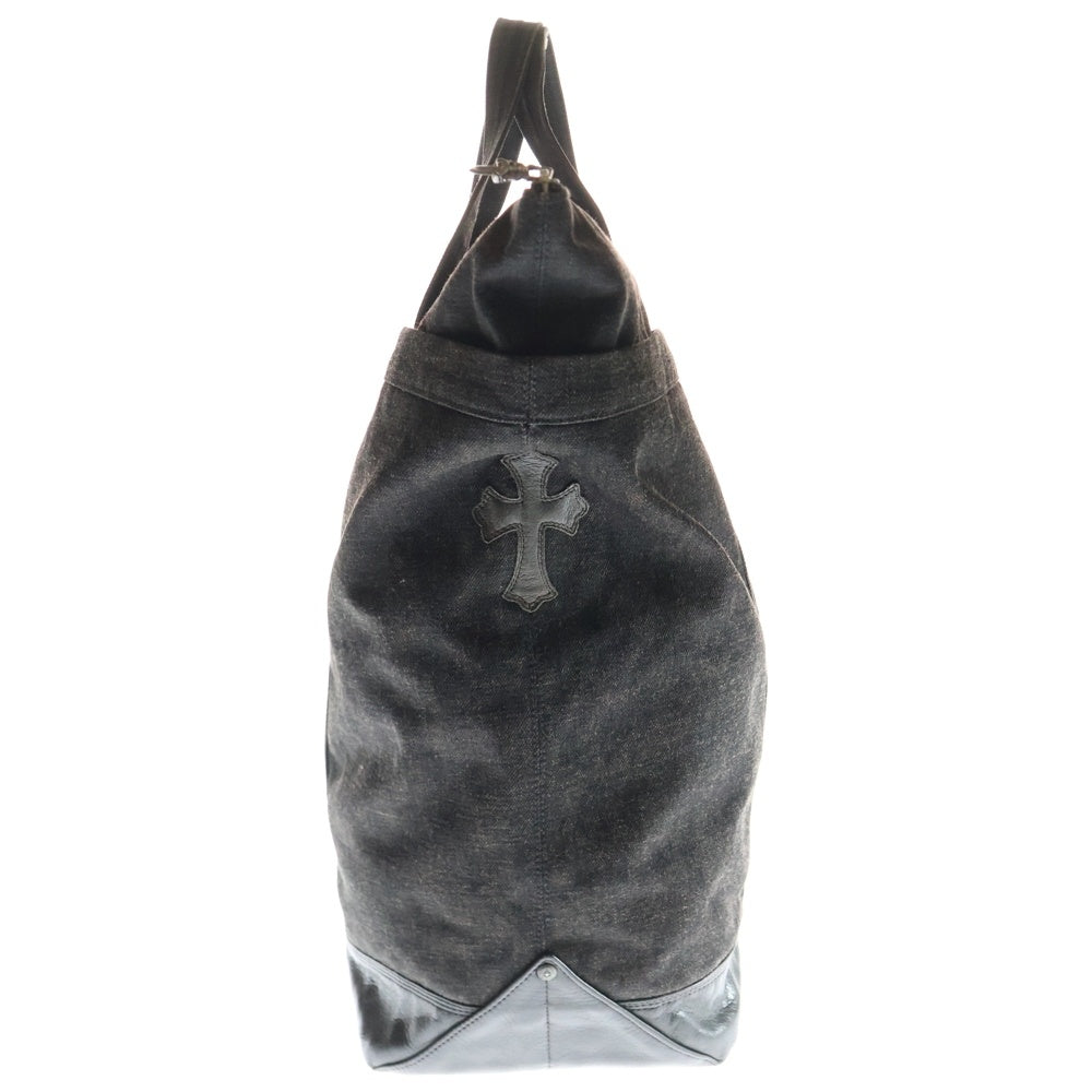 CHROME HEARTS(クロムハーツ) ×UNITED ARROWS 25周年 250個限定 クロスパッチ ダガージップ デニムトートバッグ ブラック
