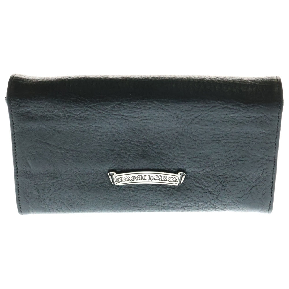 CHROME HEARTS(クロムハーツ) JUDY CROSS BALL ジュディ クロス ボール ボタン レザーウォレット 長財布 ブラック BCA366
