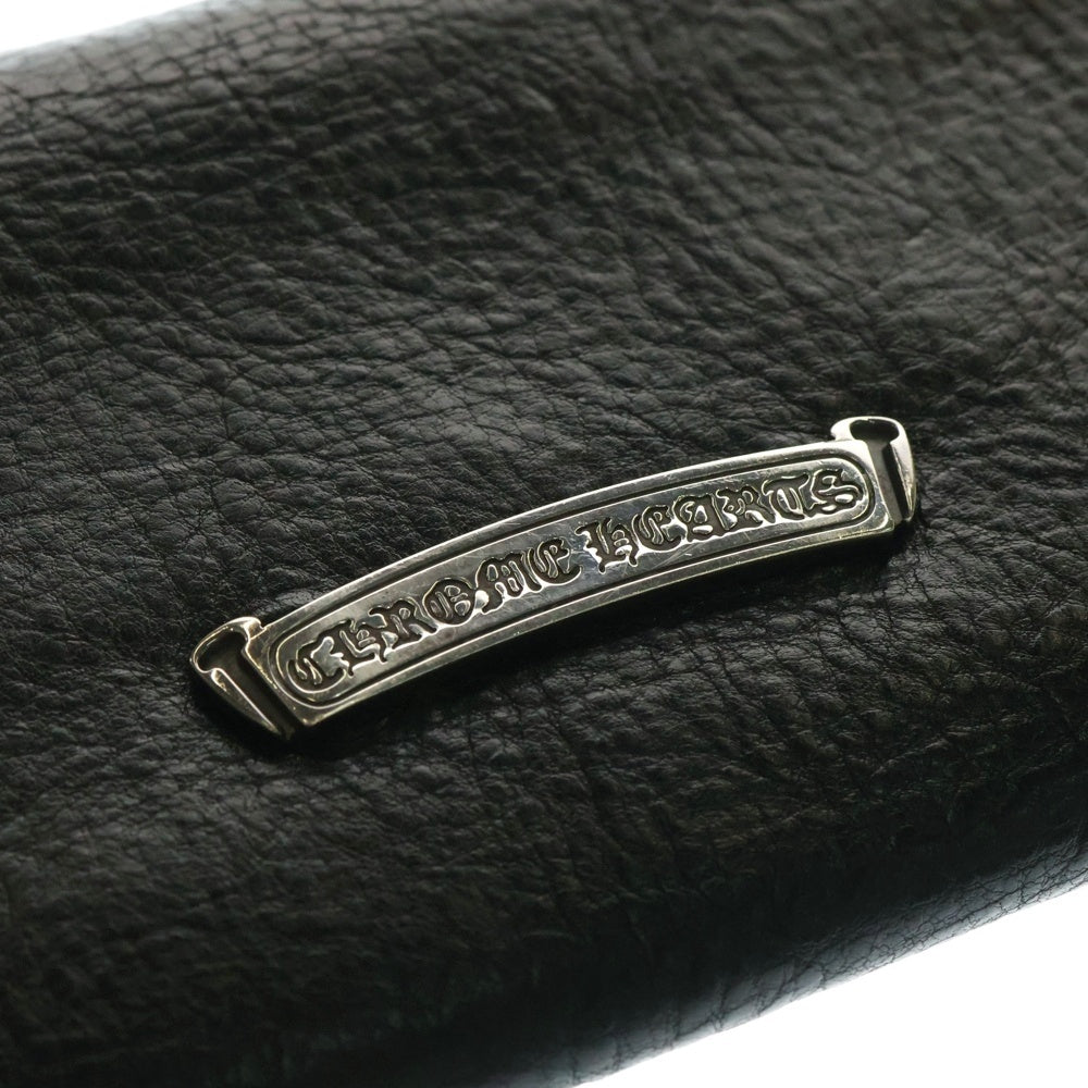 CHROME HEARTS(クロムハーツ) JUDY CROSS BALL ジュディ クロス ボール ボタン レザーウォレット 長財布 ブラック BCA366