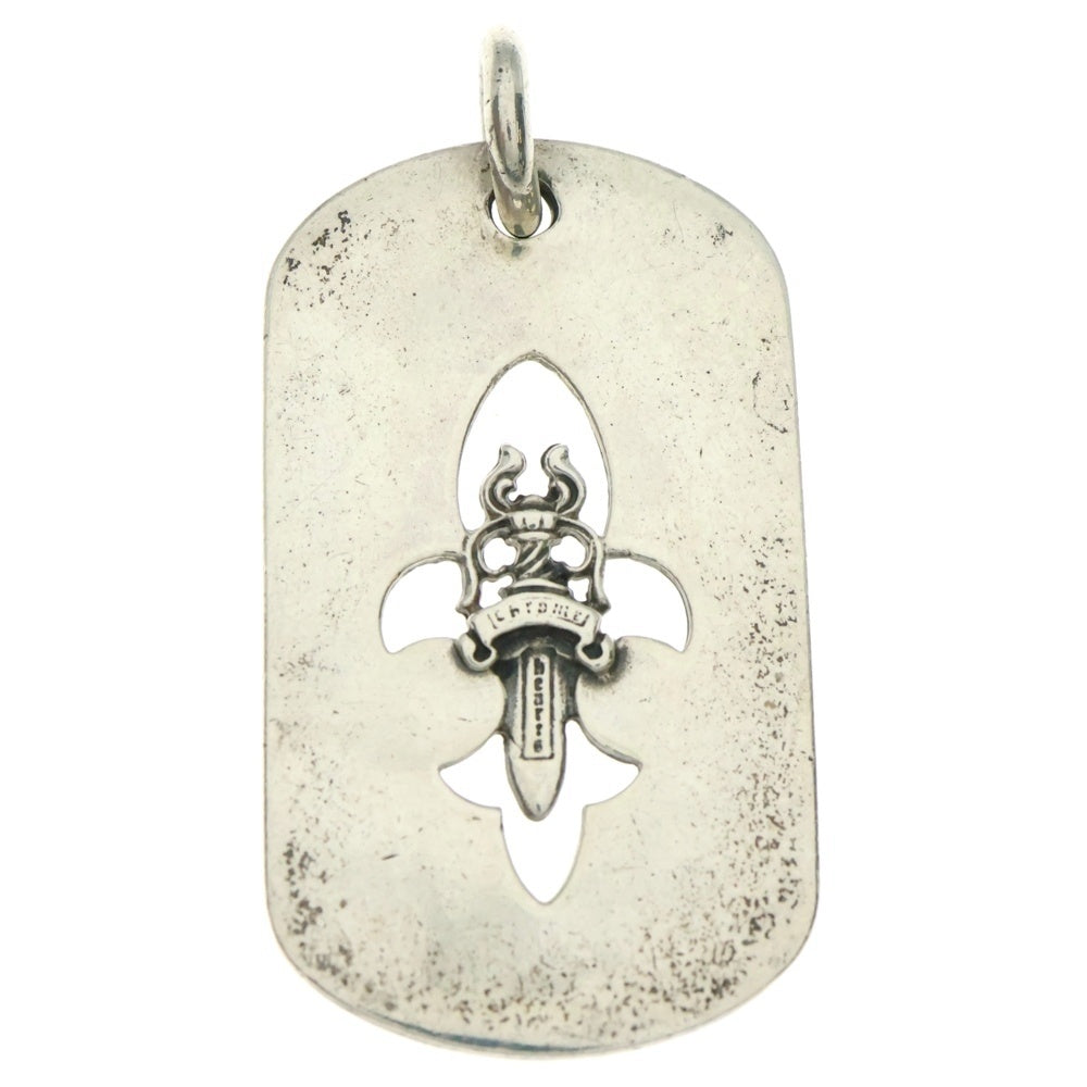 CHROME HEARTS(クロムハーツ) D TAG SML FLE DAG フレアダガードッグタグ スモールドッグタグ ネックレストップ シルバー