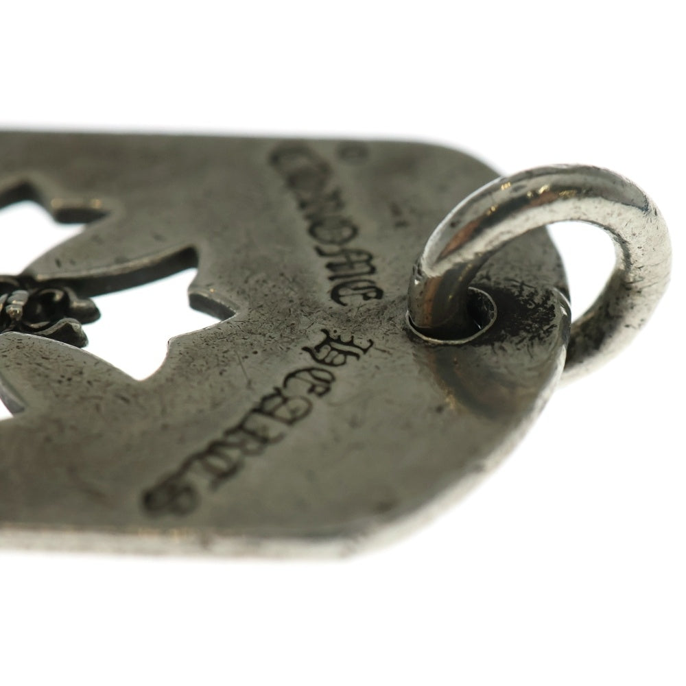 CHROME HEARTS(クロムハーツ) D TAG LRG CROSS DAGG 青山オープン記念 カットアウトクロス ダガー ラージドッグタグ ネックレストップ シルバー