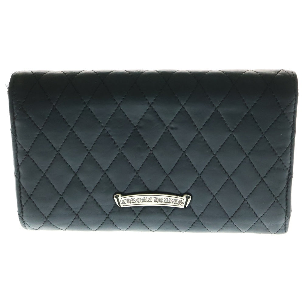 CHROME HEARTS(クロムハーツ) WAVE4 QLT 3SNP #4ウェーブキルティングレザーウォレット財布