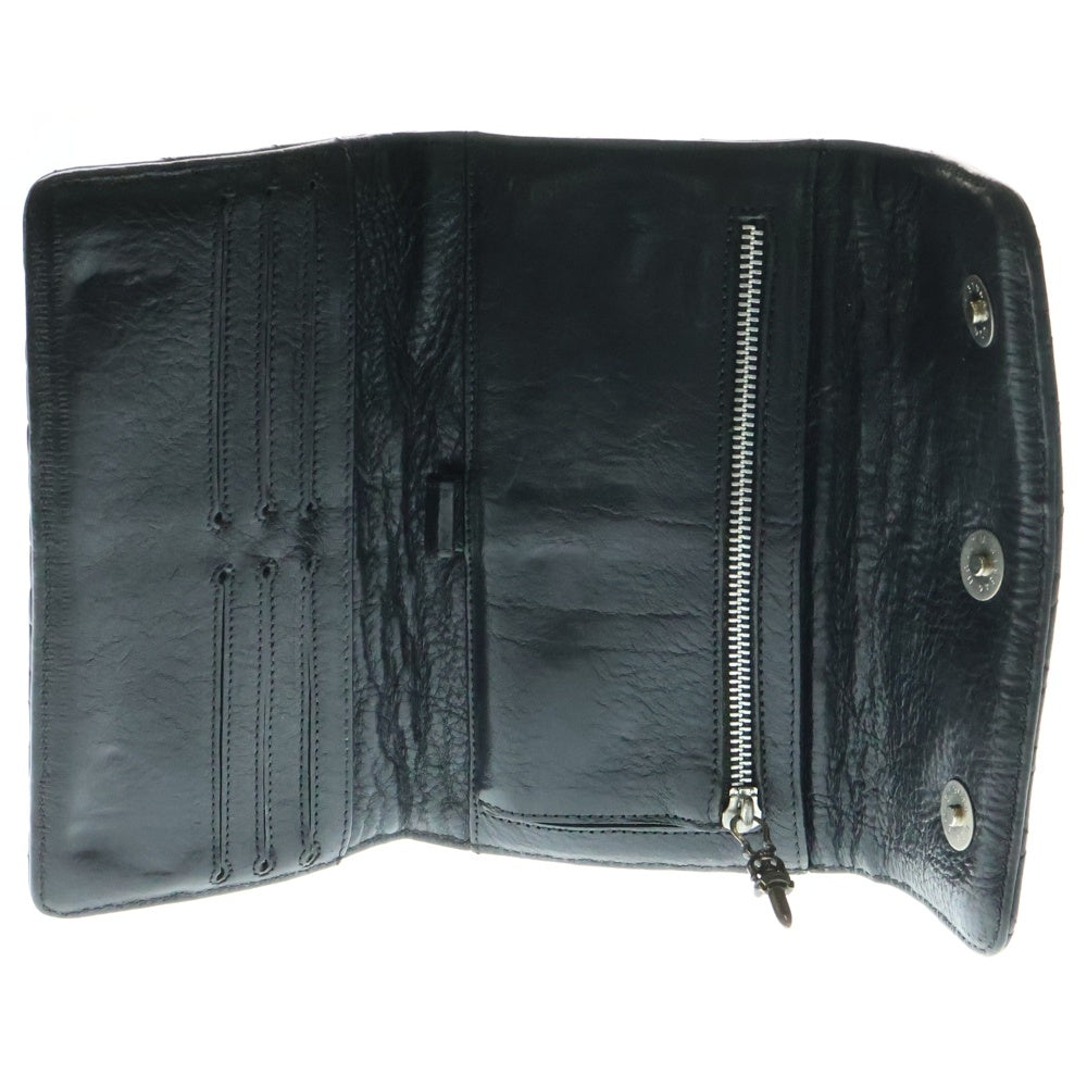 CHROME HEARTS(クロムハーツ) WAVE4 QLT 3SNP #4ウェーブキルティングレザーウォレット財布