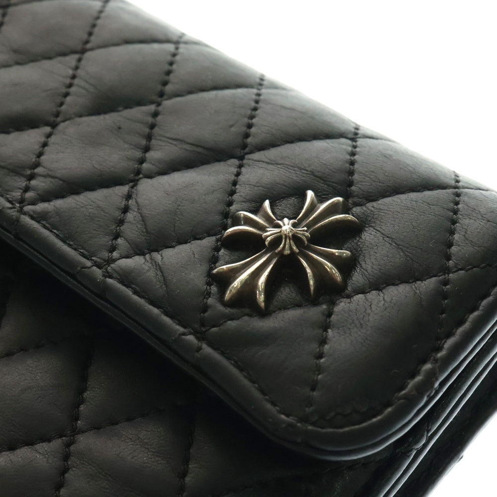 CHROME HEARTS(クロムハーツ) WAVE4 QLT 3SNP #4ウェーブキルティングレザーウォレット財布