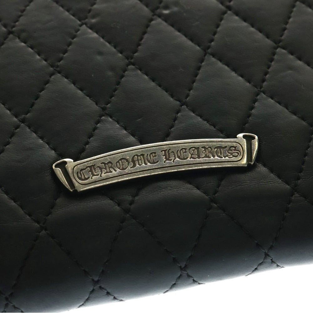CHROME HEARTS(クロムハーツ) WAVE4 QLT 3SNP #4ウェーブキルティングレザーウォレット財布