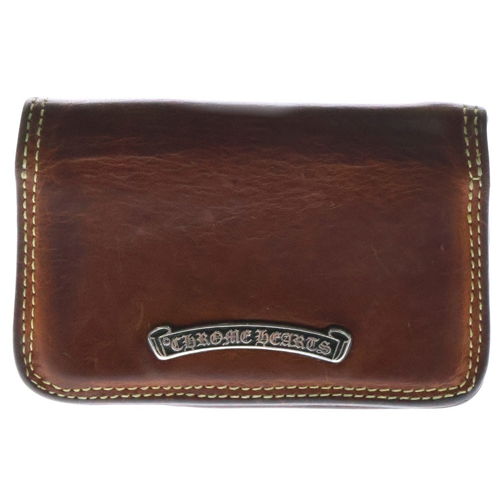 CHROME HEARTS(クロムハーツ) CARD CASE グロメット付きレザーカードケース ブラウン