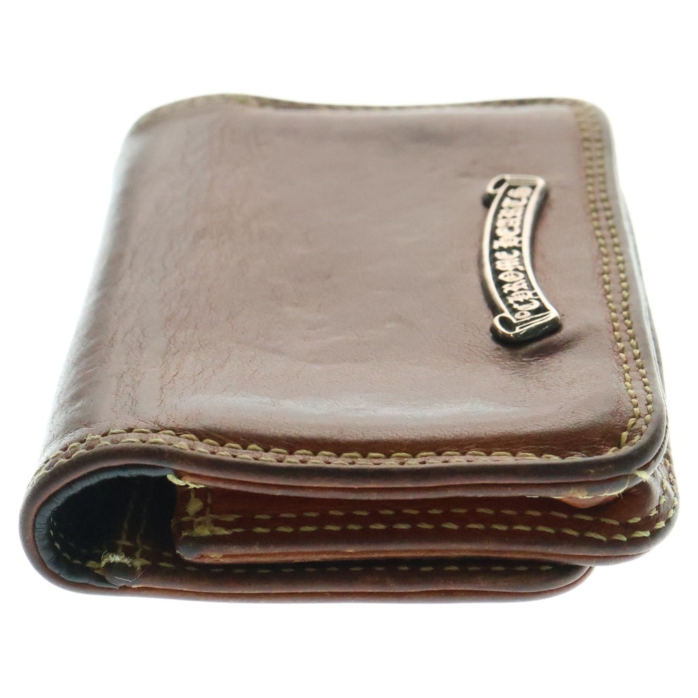 CHROME HEARTS(クロムハーツ) CARD CASE グロメット付きレザーカードケース ブラウン