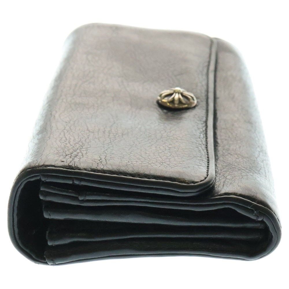 CHROME HEARTS(クロムハーツ) JUDY CROSS BALL ジュディ クロス ボール ボタン レザーウォレット 長財布 ブラック BCA366