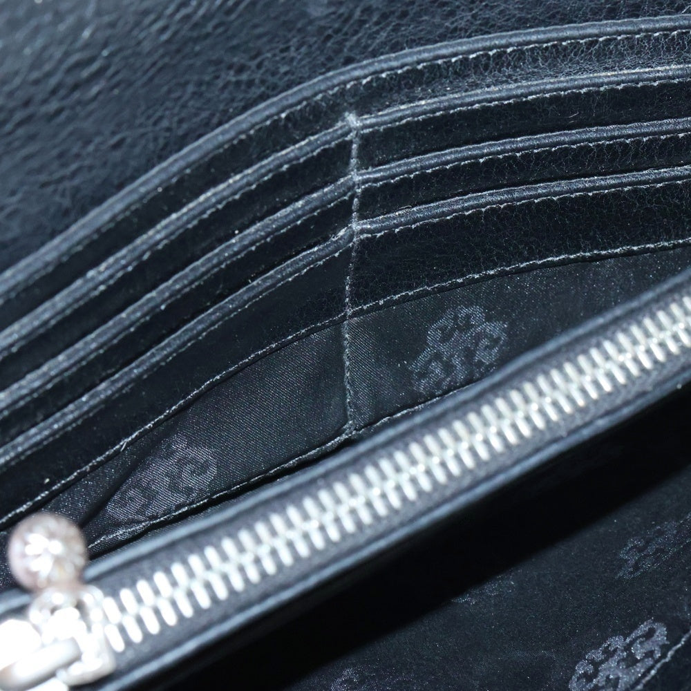CHROME HEARTS(クロムハーツ) JUDY CROSS BALL ジュディ クロス ボール ボタン レザーウォレット 長財布 ブラック BCA366