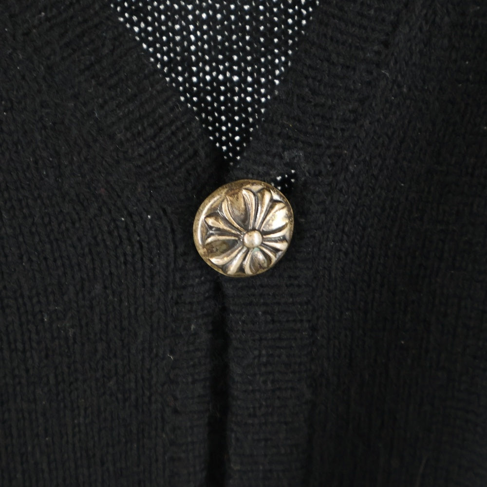 CHROME HEARTS(クロムハーツ) クロスボールボタン セメタリーパッチ カシミアカーディガン